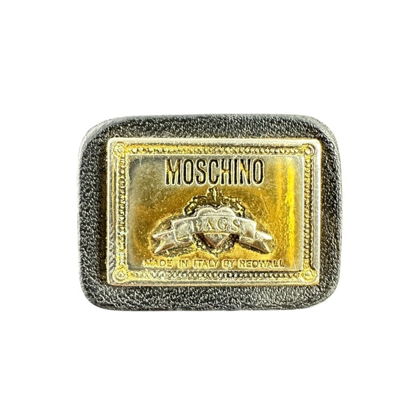 Vintage MOSCHINO Black Nylon Logo Crossbody Bag Purse - Picture 8 of 14